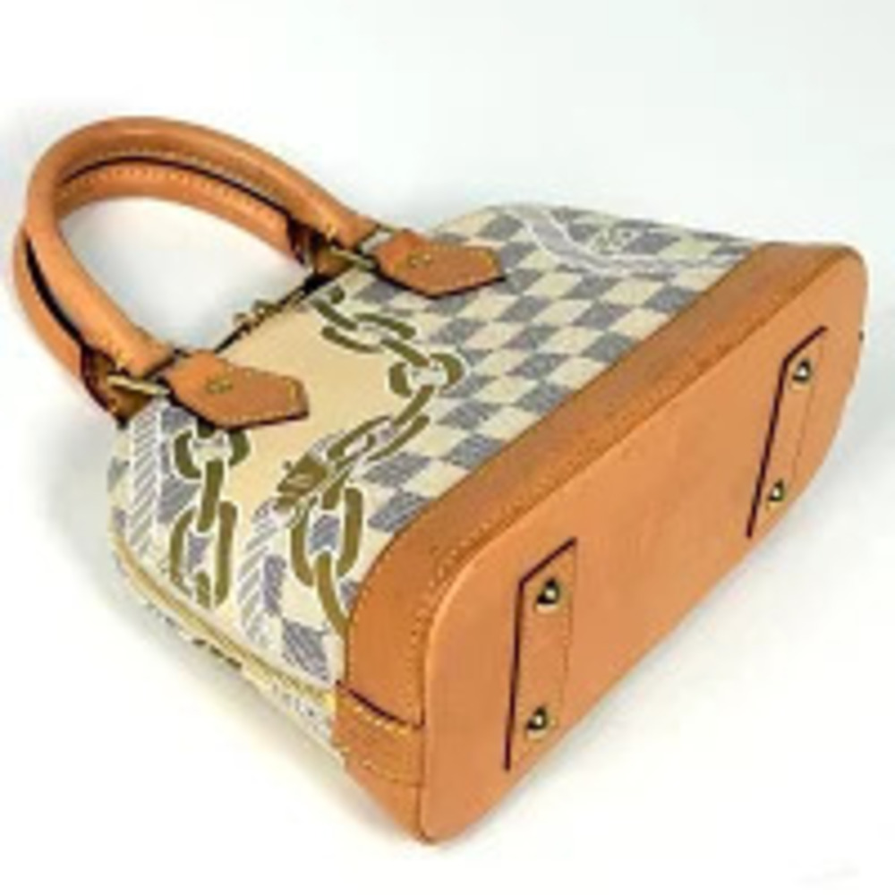 Louis Vuitton Nautical Bag Handbag Azur White Shoulder Collection Alma Damier